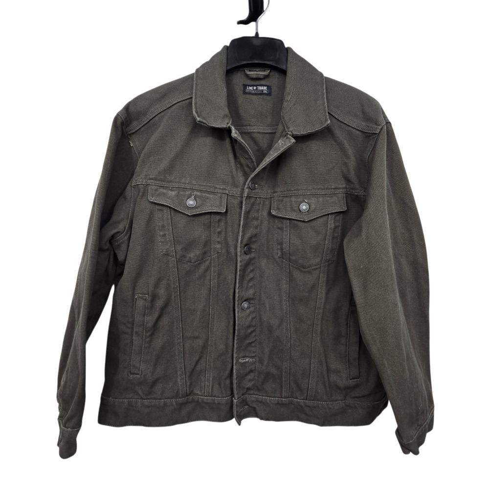 Line of Trade The Montana Canvas Trucker Jacket Men 2XL Ranger Green Casual Work